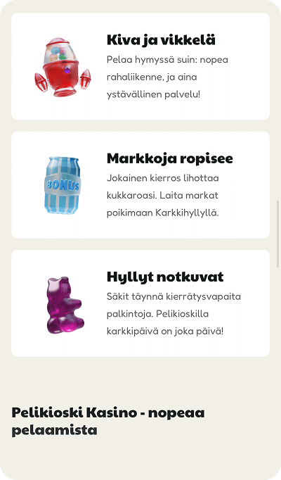 Pelikioski maksutavat Viljo Brite