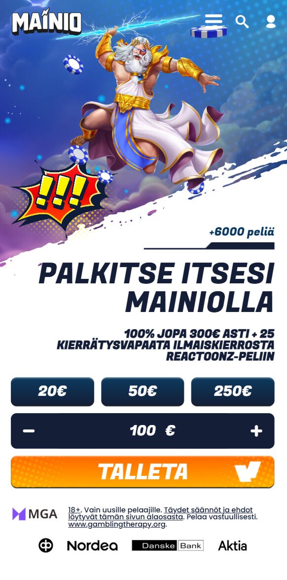 Mainio arvostelu mobiilinäkymä