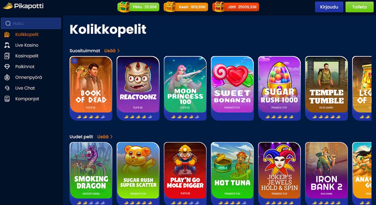 Pikapotti kasino kolikkopelit