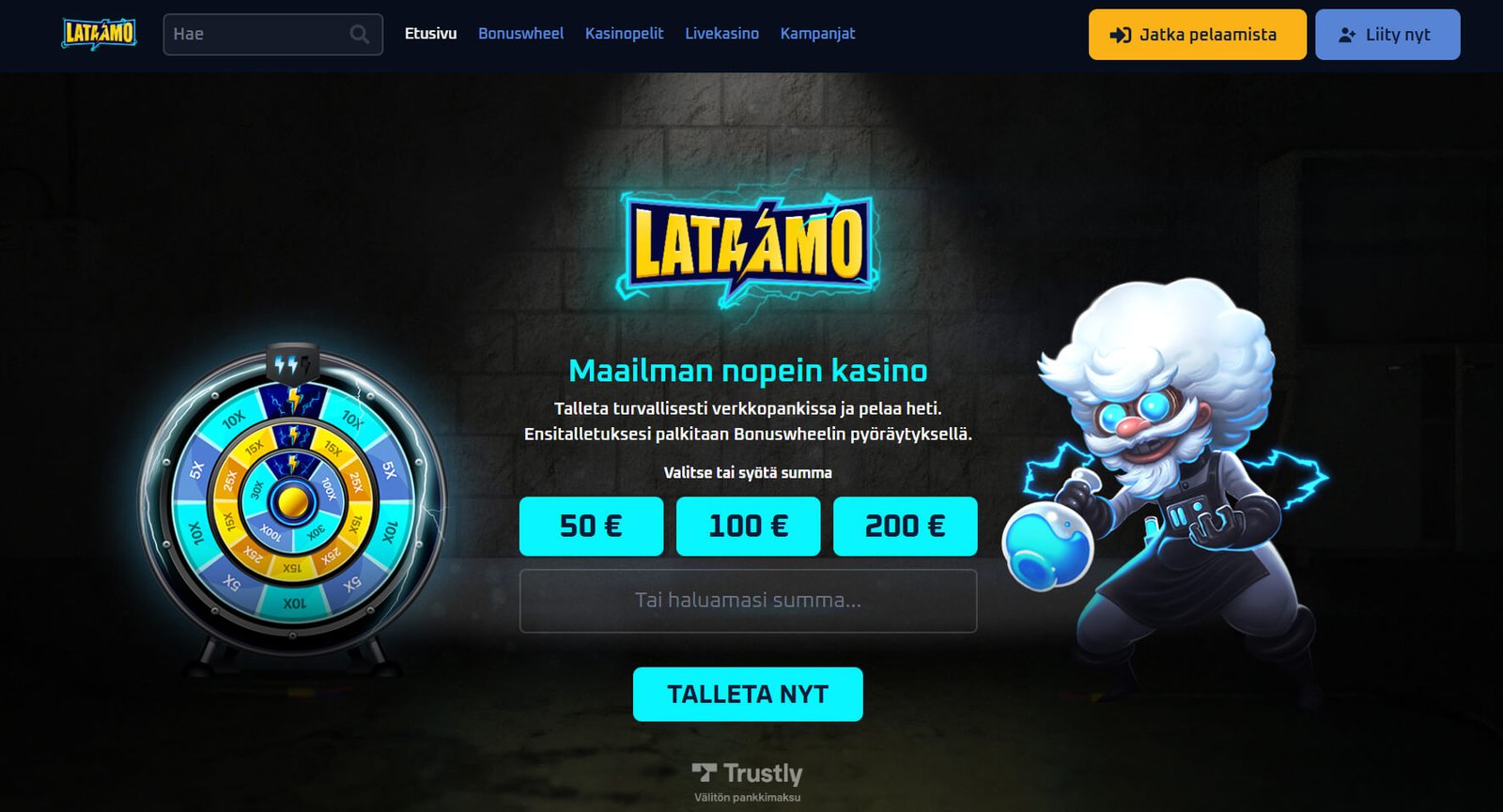 Lataamo kasino pelivalikoima