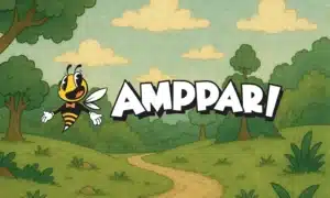Amppari Kasino kokemuksia 2026 -artikkelin kansikuva, jossa näkyy Amppari-logo, ampiainen ja metsäinen taustamaisema.